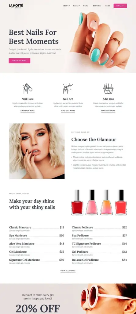 Wise Webagentur Business Paket – Webdesign für Nagelstudios mit Online-Buchungssystem